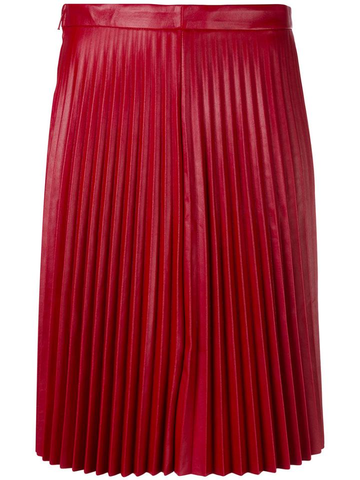Red Valentino Pleated Skirt, Women's, Size: 40, Calf Leather