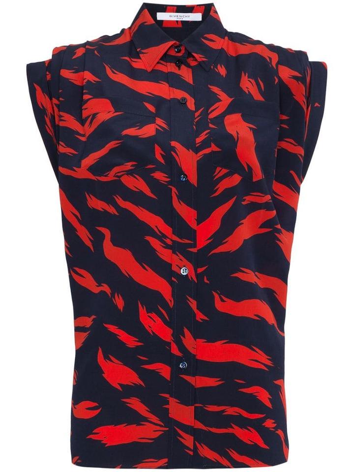 Givenchy Tiger Print Shirt - Blue