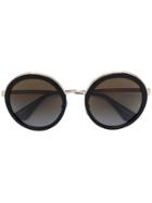 Prada Eyewear Round Oversized Sunglasses - Black