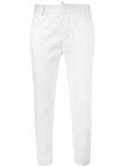 Dsquared2 Cropped Trousers, Women's, Size: 40, White, Cotton/spandex/elastane