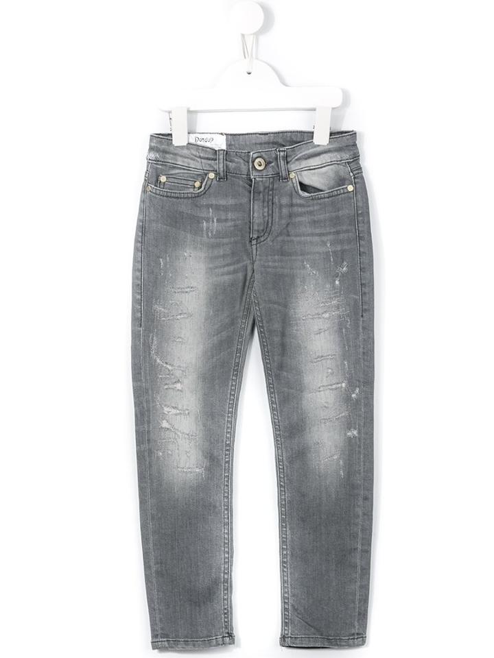 Dondup Kids Distressed Jeans, Girl's, Size: 6 Yrs, Grey
