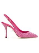 Dolce & Gabbana Crystal Embellished Slingback Pumps - Pink