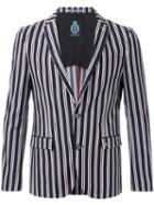 Guild Prime Double Stripe Single Breasted Blazer, Men's, Size: S, Blue, Cotton/polyester