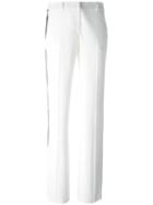 Givenchy Side Stripe Tailored Trousers, Women's, Size: 38, White, Viscose/spandex/elastane/silk/modal