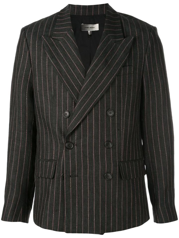 Isabel Marant Pinstripe Suit Jacket - Black