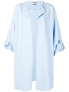 Chiara Boni La Petite Robe Rose Motif Oversized Coat - Blue