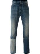 Maison Margiela Contrast Panel Jeans, Men's, Size: 30, Blue, Cotton