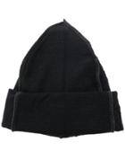 The Viridi-anne Patchwork Knit Hat - Black