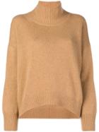 Ermanno Scervino Slouched Turtle-neck Sweater - Brown