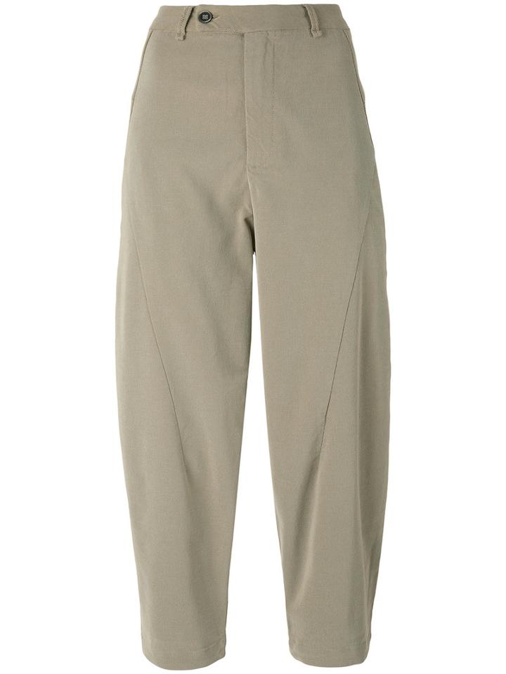 Transit - Cropped Trousers - Women - Cotton/spandex/elastane/cupro/lyocell - 34, Green, Cotton/spandex/elastane/cupro/lyocell