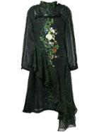 Preen By Thornton Bregazzi Floral And Snakeskin Print Dress, Women's, Size: Small, Black, Silk