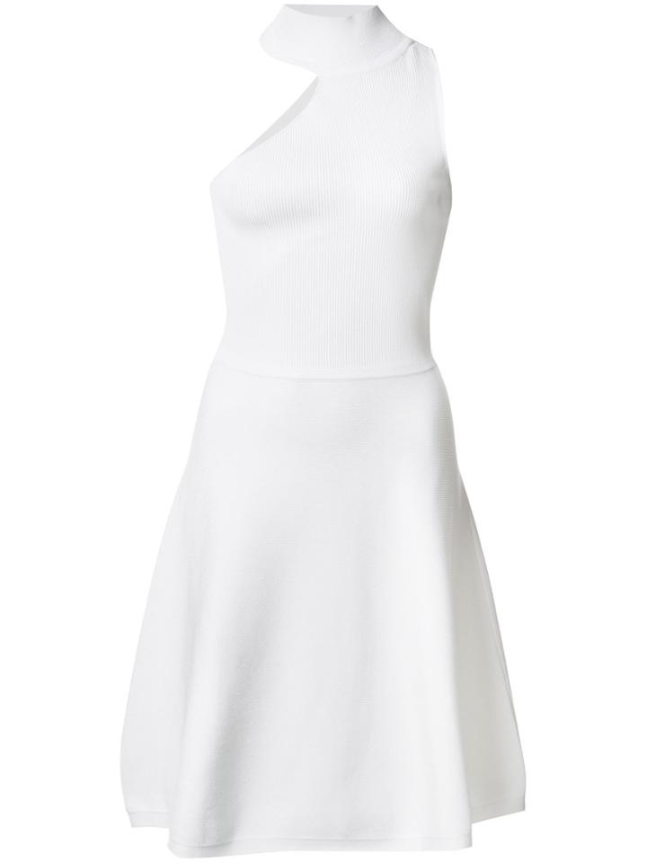 Cushnie Et Ochs High Neck Asymmetric Dress - White