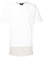General Idea Layered Hem T-shirt, Men's, Size: 46, White, Polyester/polyurethane