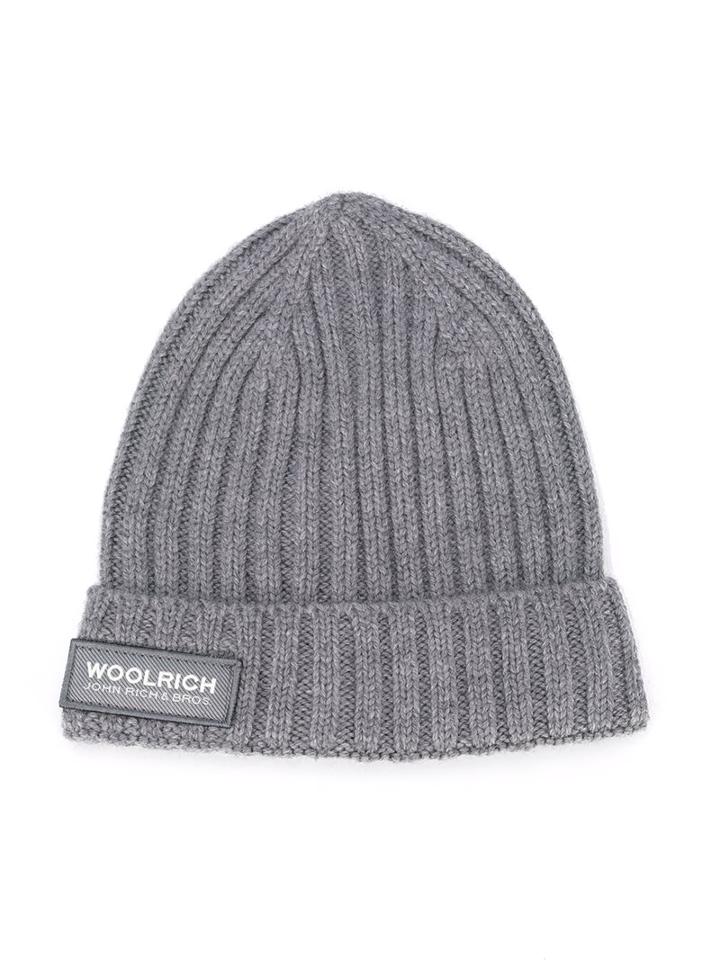 Woolrich Kids Ribbed Beanie, Boy's, Grey