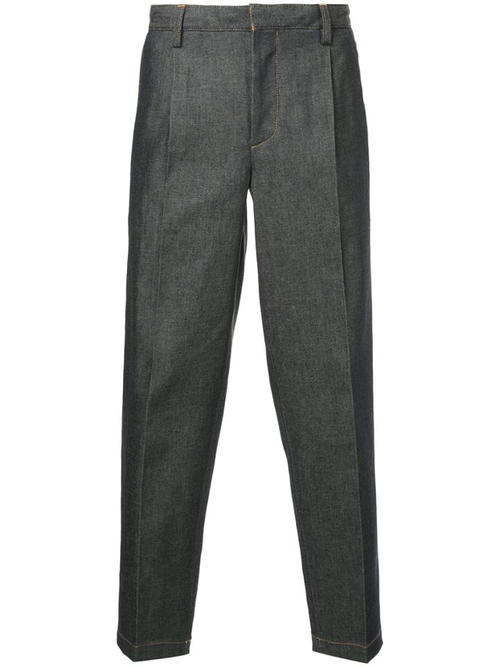 Kolor Cropped Tailored Jeans - Blue