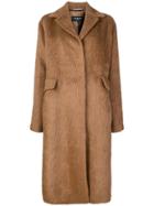 Rochas Single Breasted Coat - Brown