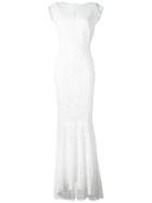 Dolce & Gabbana Lace Fish Tail Gown - White