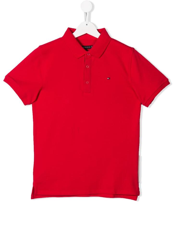 Tommy Hilfiger Junior Logo Short-sleeve Polo Shirt - Red