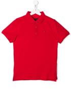 Tommy Hilfiger Junior Logo Short-sleeve Polo Shirt - Red