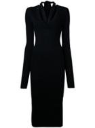 Dion Lee Placket Tie Longsleeved Dress - Black