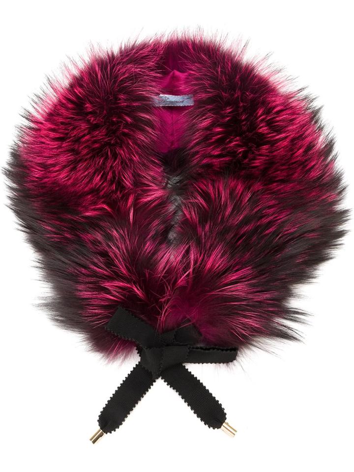 Blumarine Fox Fur Collar - Red