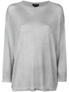 Avant Toi Flared Knitted Top - Grey