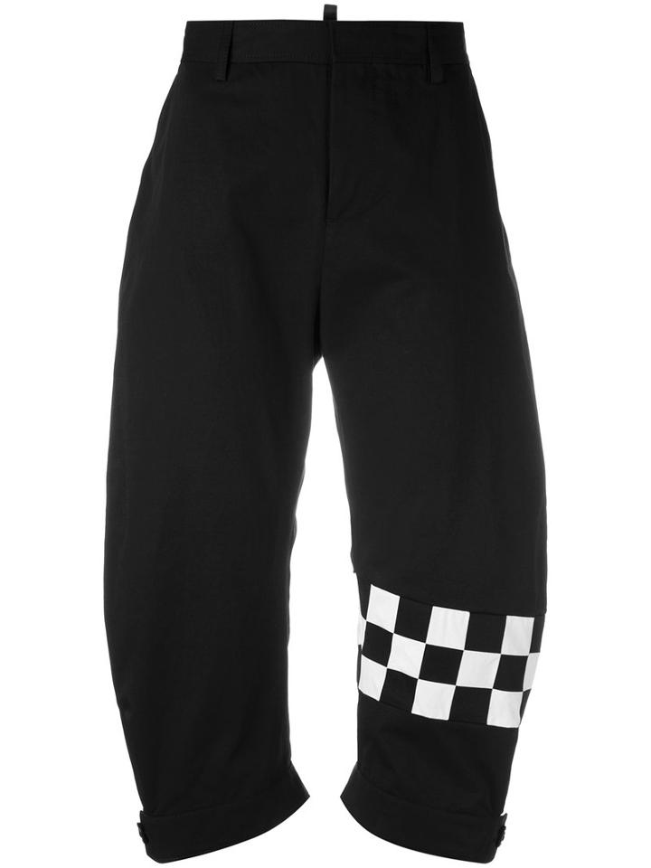 Dsquared2 - Cropped Cargo Trousers - Women - Cotton - 38, Black, Cotton