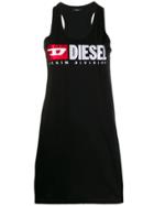 Diesel Logo Printed Tank Top - Black