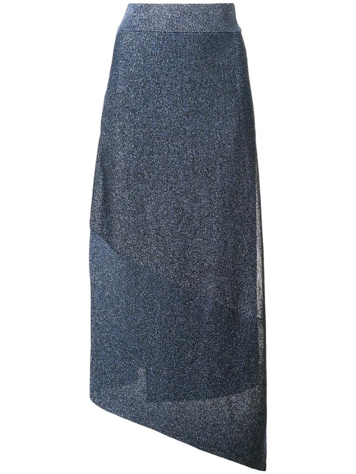 Stella Mccartney Asymmetric Hem Skirt - Blue