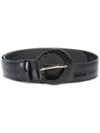 Oscar De La Renta Panelled Belt - Black
