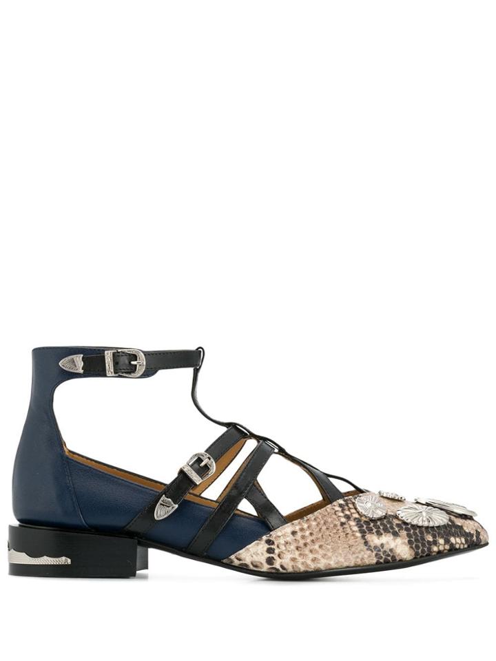 Toga Pulla Embellished Close Sandals - Blue