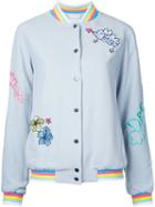 Mira Mikati - Embroidered Bomber Jacket - Women - Acetate/viscose - 38, Grey, Acetate/viscose
