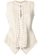 Oscar De La Renta Cut-out Sleeveless Jacket - Nude & Neutrals