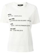 Yang Li Song List Print T-shirt, Women's, Size: M, Nude/neutrals, Cotton
