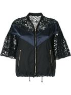 Kolor Lace Panel Zipped Jacket - Black