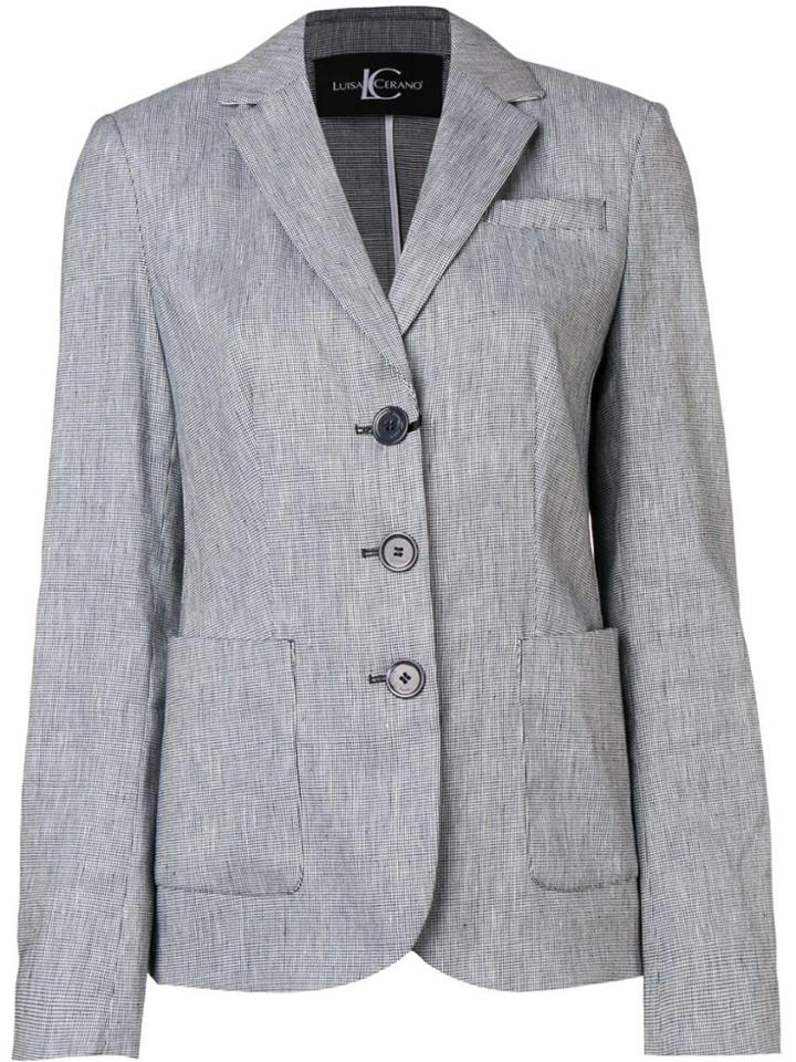 Luisa Cerano Patterned Blazer - White