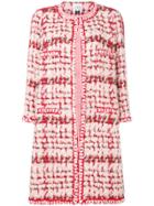 Edward Achour Paris Mid-length Tweed Coat - Red