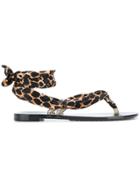 Casadei Leopard-print Sandals - Black