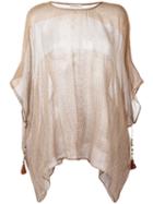 Mes Demoiselles - Striped Tassel Tunic - Women - Cotton - I, Women's, Grey, Cotton