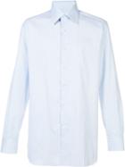 Brioni Clark Shirt, Men's, Size: 17 1/2, Blue, Cotton