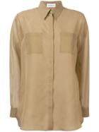 Salvatore Ferragamo Khaki Silk Blouse - Neutrals