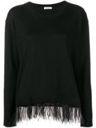 P.a.r.o.s.h. Contrast Trim Knitted Top - Black