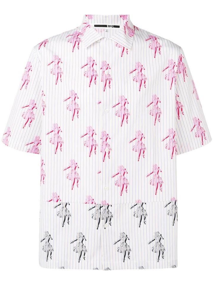 Mcq Alexander Mcqueen Hula Girl Bowling Shirt - White