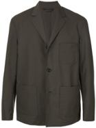 Caban Boxy Fit Buttoned Shirt Jacket - Grey