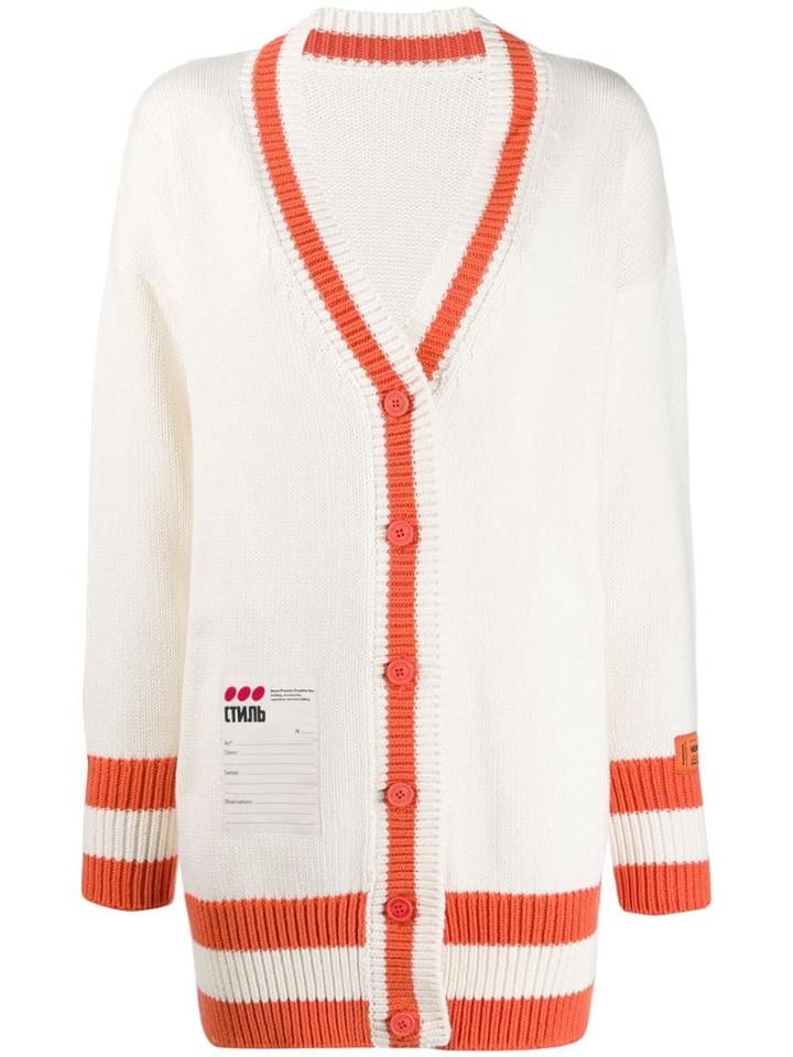 Heron Preston Contrast Trim Cardigan - White