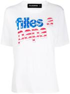 Filles A Papa U.s.a Flag Logo T-shirt - White