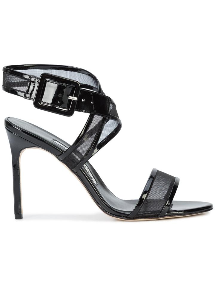 Manolo Blahnik Katiame 105 Sandals - Black