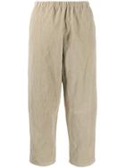 Apuntob Cropped Corduroy Trousers - Neutrals
