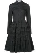 Jourden Ruffled Shirt Dress - Black
