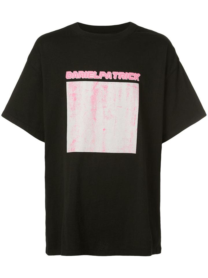 Daniel Patrick Distressed Square T-shirt - Black